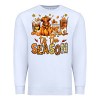 White Tis' the season Fall Heifer coffee cups Premium Sweatshirt - RanaPortraitStore