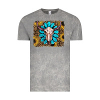 Cloud Rock leopard sunflowers and gemstone skull Vintage Tee - RanaPortraitStore