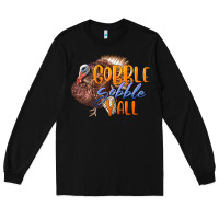 Black Fall Gobble Gobble Y'all Long Sleeve Tee - LillyAllenDesigns