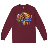 Burgundy Fall Gobble Gobble Y'all Long Sleeve Tee - LillyAllenDesigns