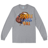 Heather Grey Fall Gobble Gobble Y'all Long Sleeve Tee - LillyAllenDesigns