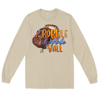 Mushroom Fall Gobble Gobble Y'all Long Sleeve Tee - LillyAllenDesigns