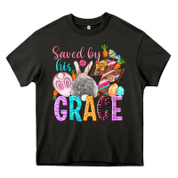 Asphalt Saved by his grace Easter Day Heavy Core Tee - HowdyJamesFarm
