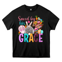 Black Saved by his grace Easter Day Heavy Core Tee - HowdyJamesFarm