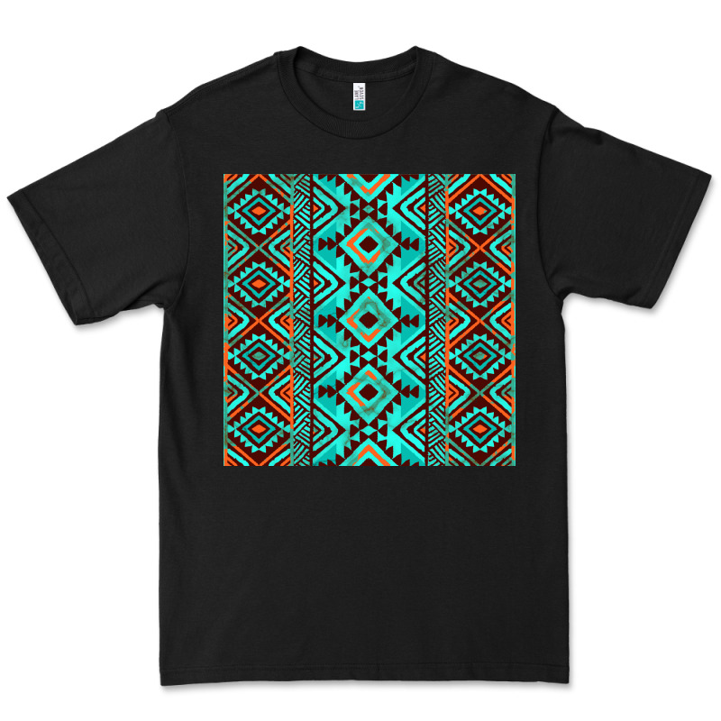 Aztec Turquoise Pattern Premium Tee by CowCowDesign | Teevron