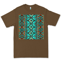 Cacao Aztec Turquoise Pattern Premium Tee - CowCowDesign