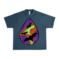 Midnight Navy halloween bat  teardrop Urban Heavy Tee - BundleAndBundleShop