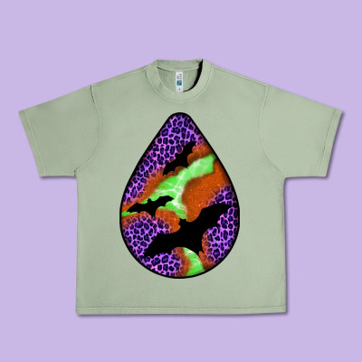 Halloween Bat  Teardrop Urban Heavy Tee Designed By Bundleandbundleshop
