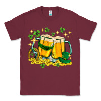 Burgundy St. Patrick's Day beer Classic Tee - HowdyJamesFarm