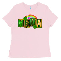 Bubblegum Pink St. Patricks Day mama Ladies Tee - FaDigitalArtStudio