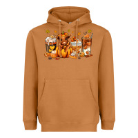 Meerkat Fall Autumn cow pumpkin coffee cups Heavyweight Hoodie - RanaPortraitStore