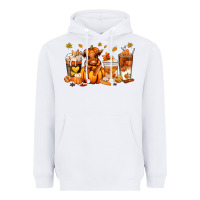 White Fall Autumn cow pumpkin coffee cups Heavyweight Hoodie - RanaPortraitStore