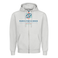 Dove Grey march for science astronaut Zipper Hoodie - DesigneFamous