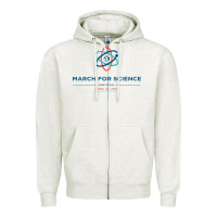 Oatmeal Heather march for science astronaut Zipper Hoodie - DesigneFamous