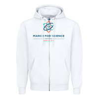 White march for science astronaut Zipper Hoodie - DesigneFamous