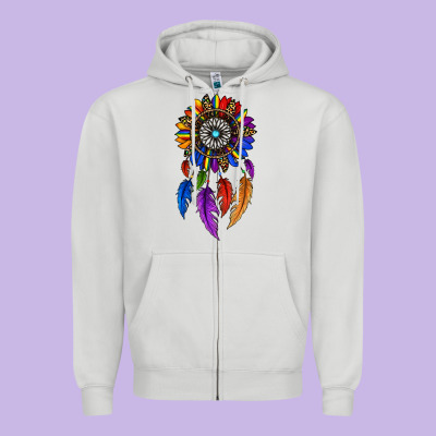 Pride Sunflower Dreamcatcher Zipper Hoodie Designed By Jahusdesignshop