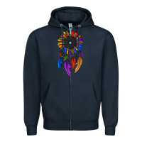 Navy pride sunflower dreamcatcher Zipper Hoodie - JahusDesignShop
