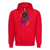 Red pride sunflower dreamcatcher Zipper Hoodie - JahusDesignShop