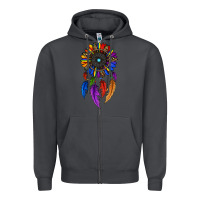 Smoke pride sunflower dreamcatcher Zipper Hoodie - JahusDesignShop