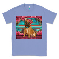 Colony Blue french bulldog floral Classic Tee - Artiststas