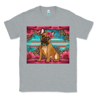 Heather Grey french bulldog floral Classic Tee - Artiststas