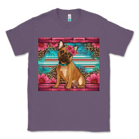 Lavender french bulldog floral Classic Tee - Artiststas