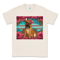 Natural french bulldog floral Classic Tee - Artiststas