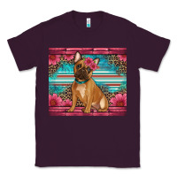 Plum french bulldog floral Classic Tee - Artiststas