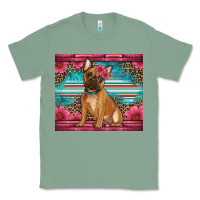 Sage french bulldog floral Classic Tee - Artiststas