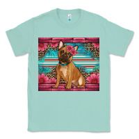 Seafoam french bulldog floral Classic Tee - Artiststas
