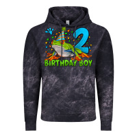 Cloud Black birthday boy frog age 2 Vintage Hoodie - LillyAllenDesigns