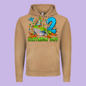 Birthday Boy Frog Age 2 Vintage Hoodie Designed By Lillyallendesigns