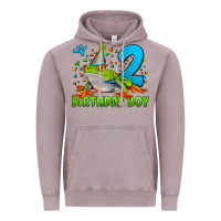 Vintage Zinc birthday boy frog age 2 Vintage Hoodie - LillyAllenDesigns