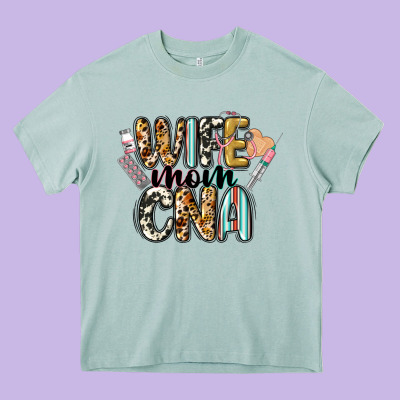 Wife Mom Cna Heavy Core Tee Designed By Cowgirlartshop