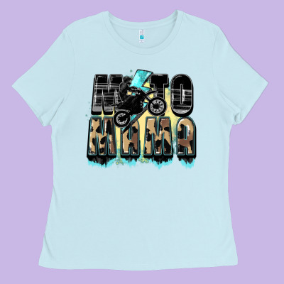 Moto Mama Mother's Day Ladies Tee Designed By Fadigitalartstudio