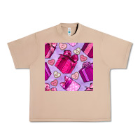 Burro valentines day gift box and cookie seamless pattern Urban Heavy Tee - BundleAndBundleShop