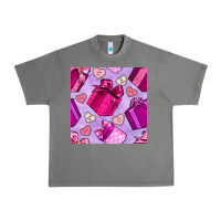 Tornado valentines day gift box and cookie seamless pattern Urban Heavy Tee - BundleAndBundleShop