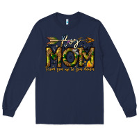 Navy Boy Mom From Son Up To Son Down Long Sleeve Tee - CowhideDigitalArt