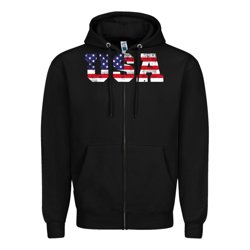 Usa Zipper Hoodie by DesigneFamous | Teevron