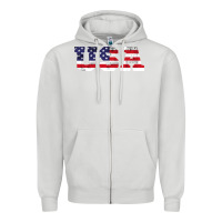 Dove Grey usa Zipper Hoodie - DesigneFamous