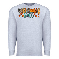 Heather Grey Welcome Fall Premium Sweatshirt - RanaPortraitStore