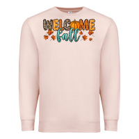 Pale Pink Welcome Fall Premium Sweatshirt - RanaPortraitStore