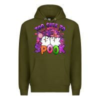 Army Green too cute spook Premium Hoodie - Artiststas