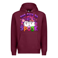 Burgundy too cute spook Premium Hoodie - Artiststas