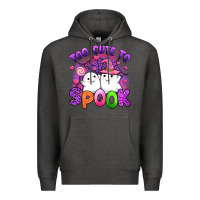 Charcoal Heather too cute spook Premium Hoodie - Artiststas