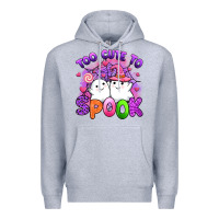 Heather Grey too cute spook Premium Hoodie - Artiststas