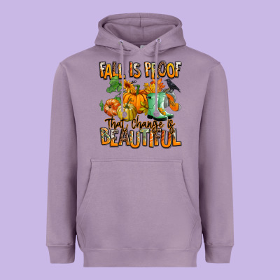 Fall Is Proof That Change Is Beautiful Heavyweight Hoodie Designed By Ranaportraitstore