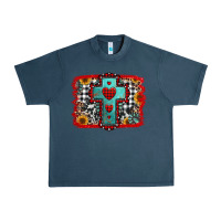 Midnight Navy Christmas cross with background Urban Heavy Tee - Jasminsmagicworld