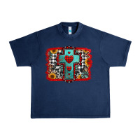 Navy Christmas cross with background Urban Heavy Tee - Jasminsmagicworld