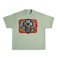 Oil Green Christmas cross with background Urban Heavy Tee - Jasminsmagicworld